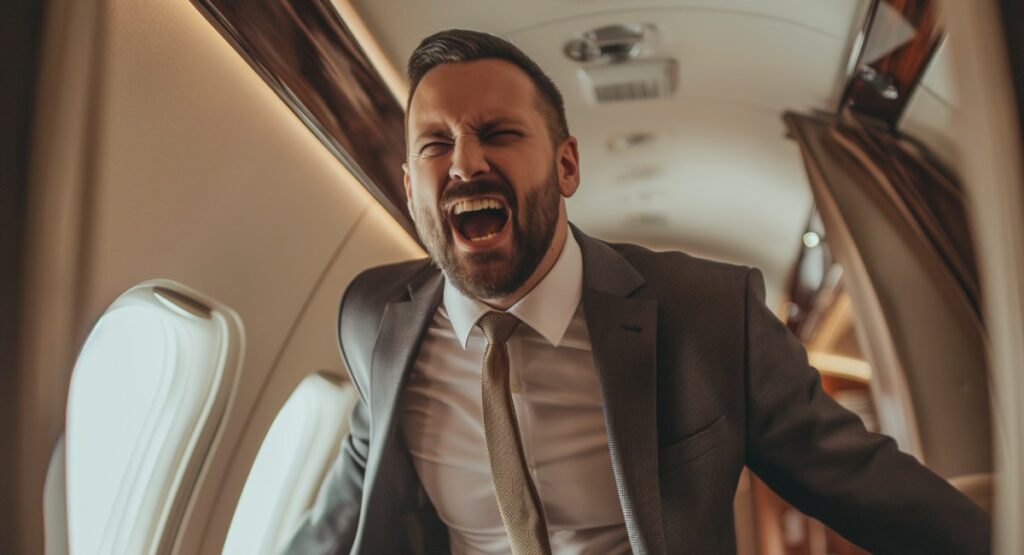 euphorie dans l'avion